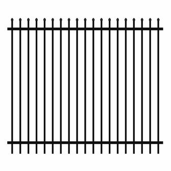 Eone Aluminum 2100 x 2400mm Spear Security Fence Panel - Stain Black - Eone Industry