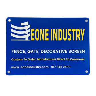 Eone Aluminum Chain Link Temporary Fence Sign